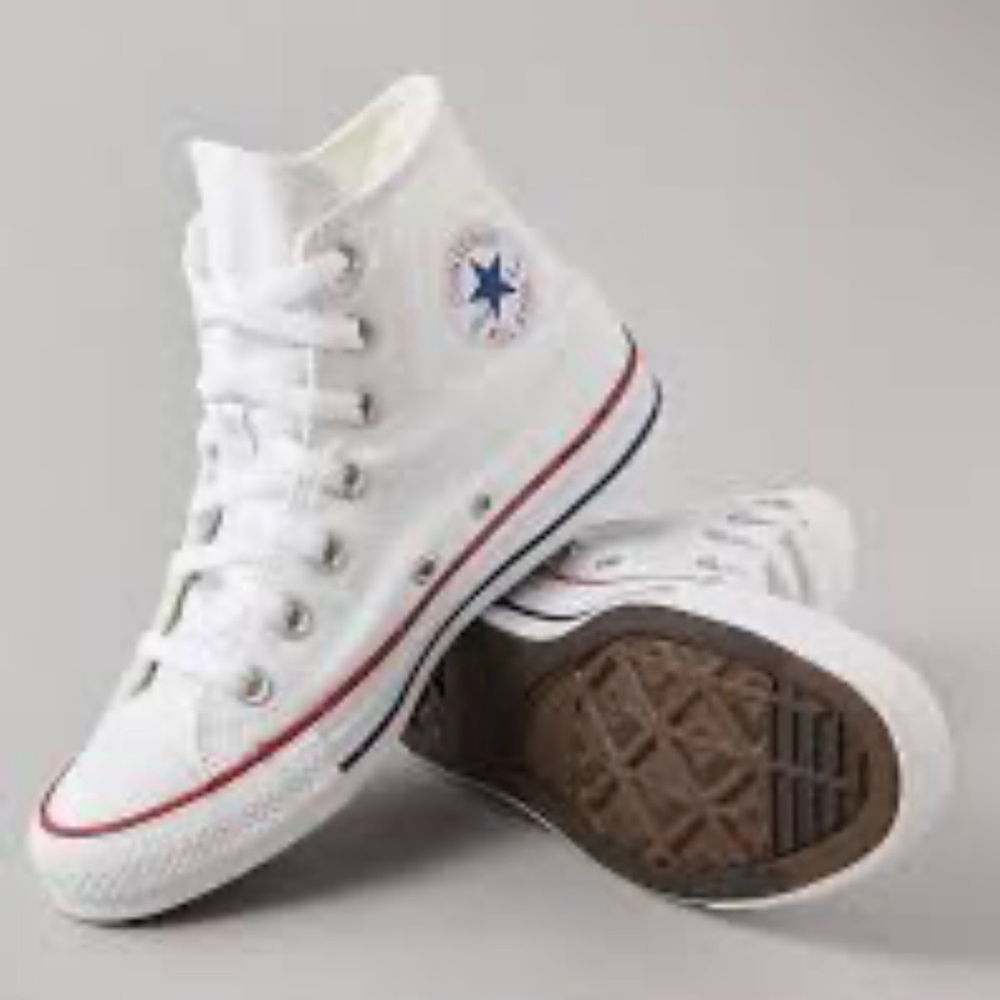 White Converse Chuck Taylor All Star high top sneakers
